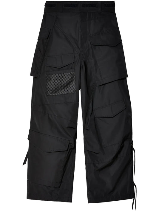 Wide-Leg Cargo Trousers