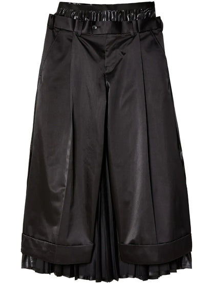 Cropped Pleated Trousers