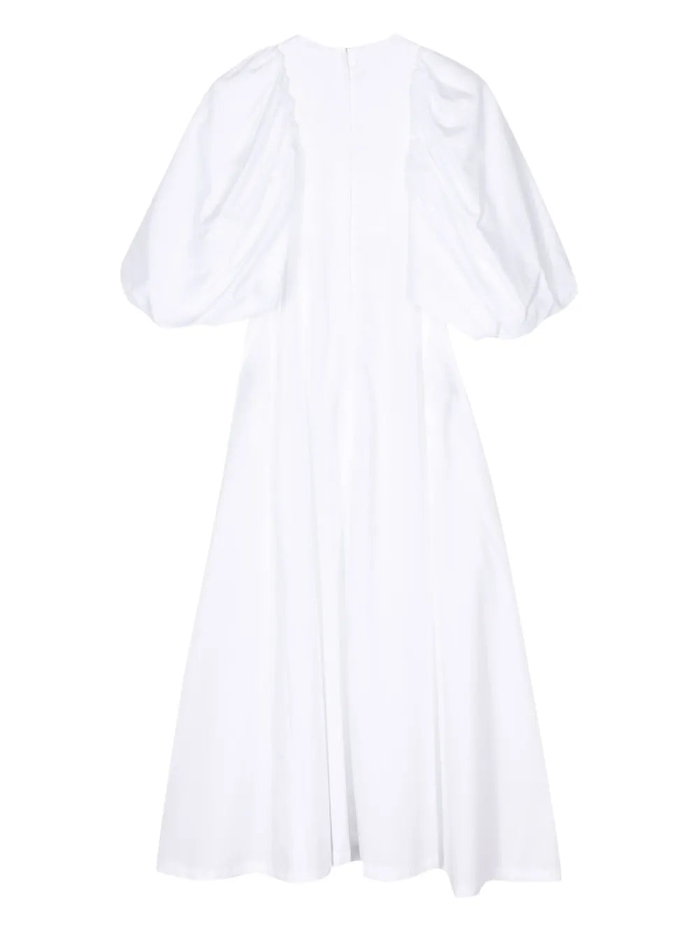 Puff-Sleeve Midi Dress