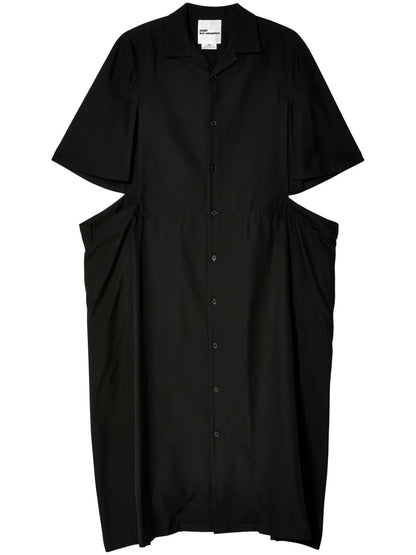 Cut-Out Cotton Shirtdress