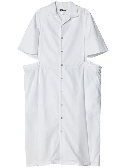 Cut-Out Cotton Shirtdress