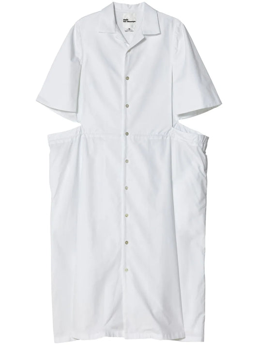 Cut-Out Cotton Shirtdress