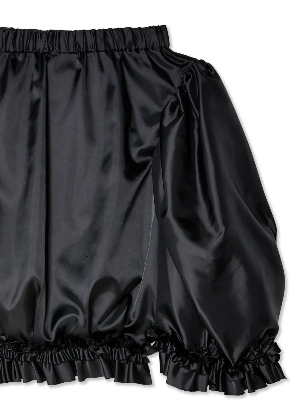 Off-Shoulder Satin Blouse