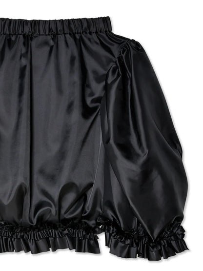 Off-Shoulder Satin Blouse
