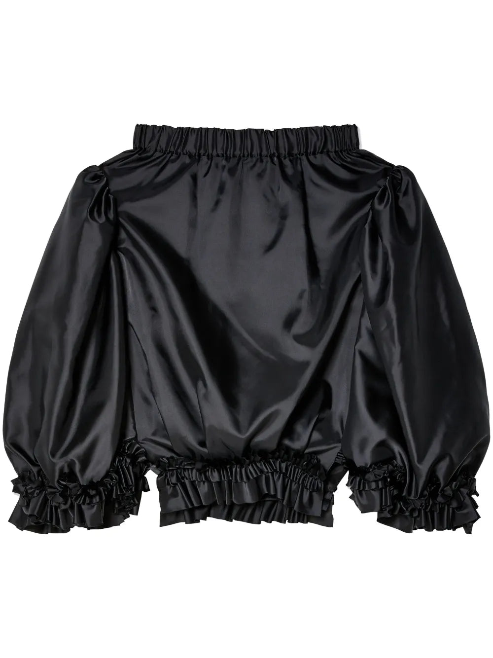 Off-Shoulder Satin Blouse