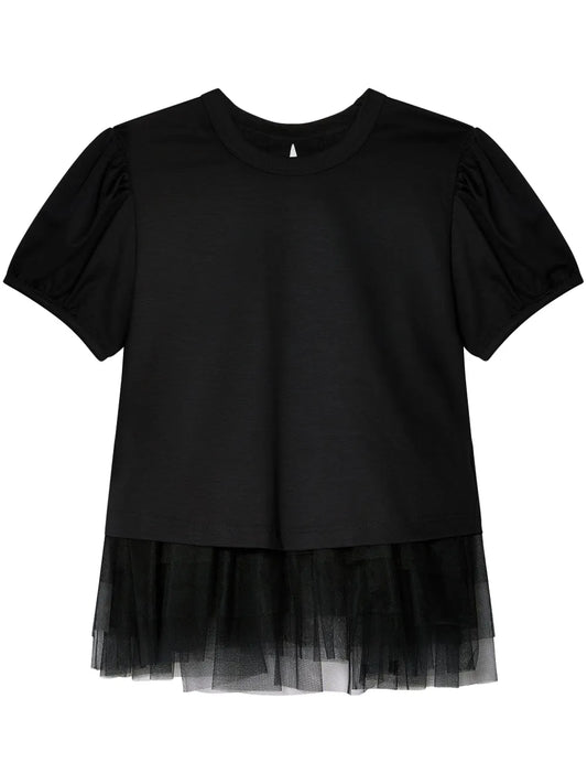 Tulle-Layer Blouse
