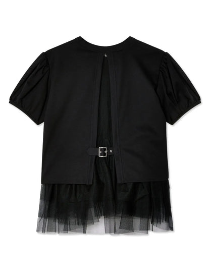 Tulle-Layer Blouse