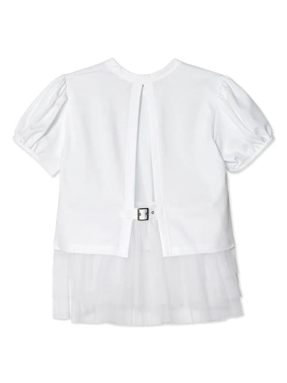 Tulle-Layer Blouse