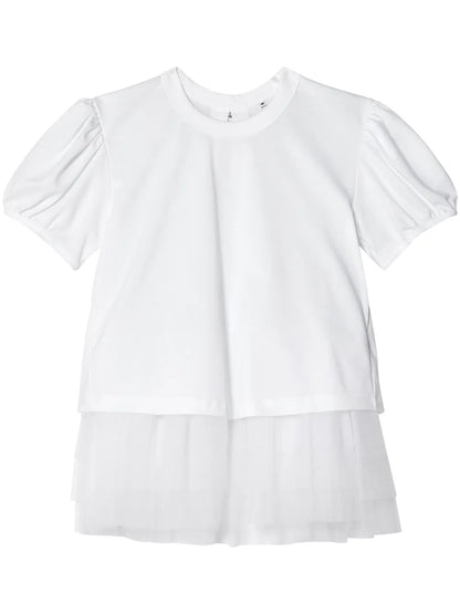 Tulle-Layer Blouse