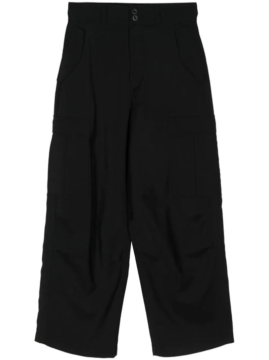 Wide-Leg Cargo Trousers