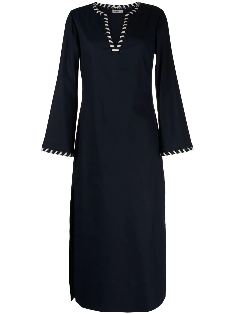 Dalta Eyelet-Detail Midi Dress