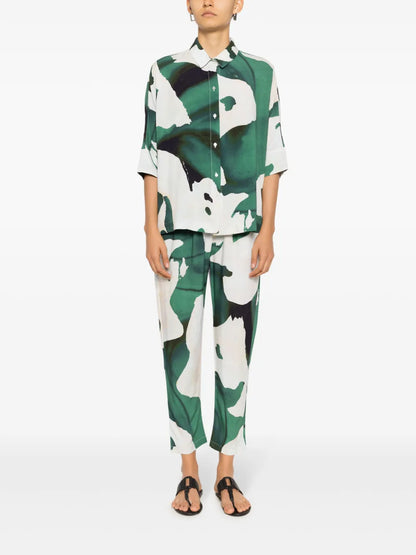 Abstract-Print Boxy-Fit Shirt