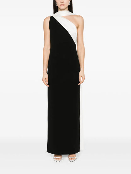 One-Shoulder Cady Maxi Dress