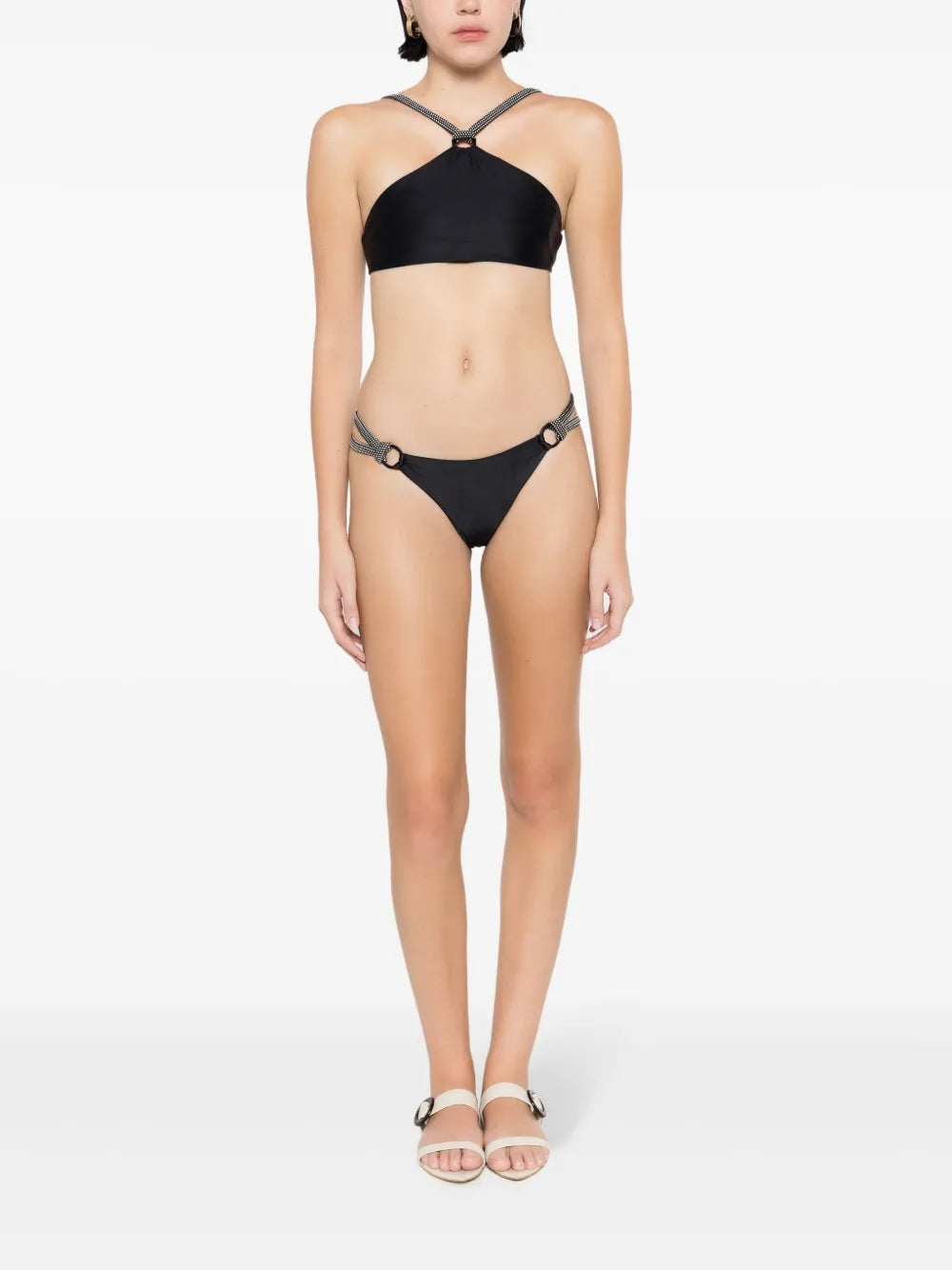 Graphic-Print Bikini Bottoms