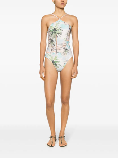 Graphic-Print One-Piece Swimsuit