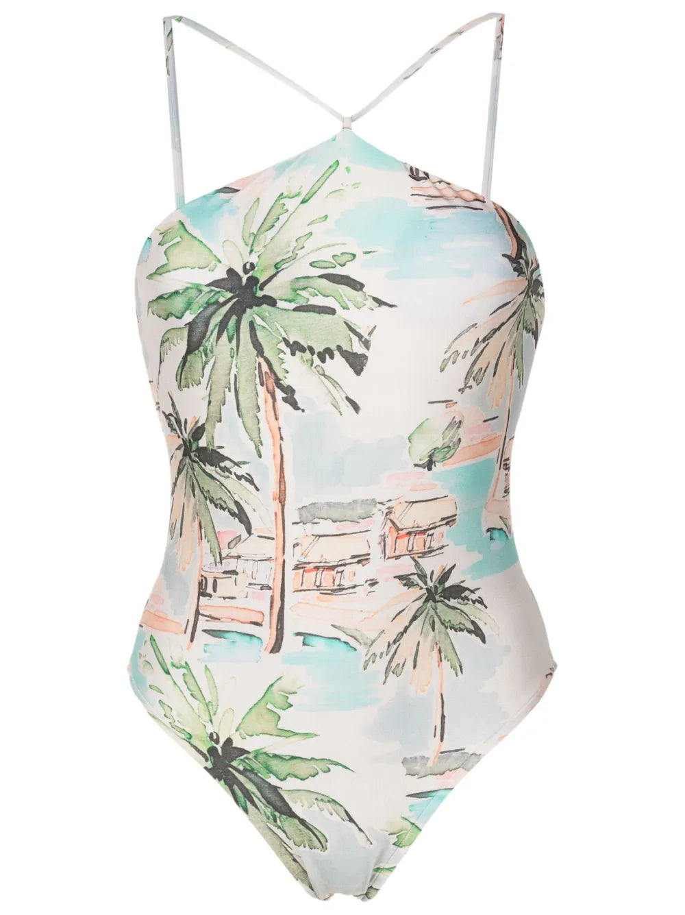 Graphic-Print One-Piece Swimsuit