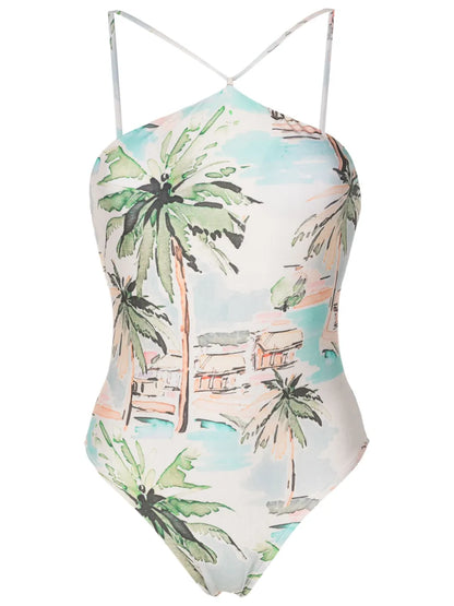 Graphic-Print One-Piece Swimsuit