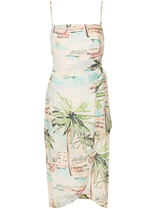 Pareo Printed Midi Dress