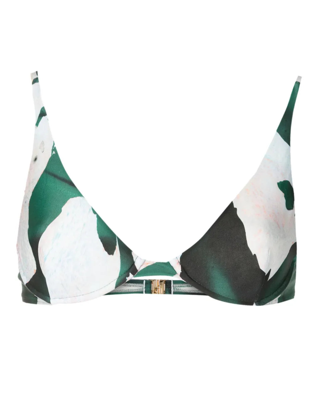 Graphic-Print Bikini Top
