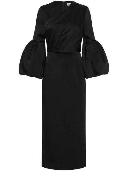 Augustine Puff-Sleeve Midi Dress
