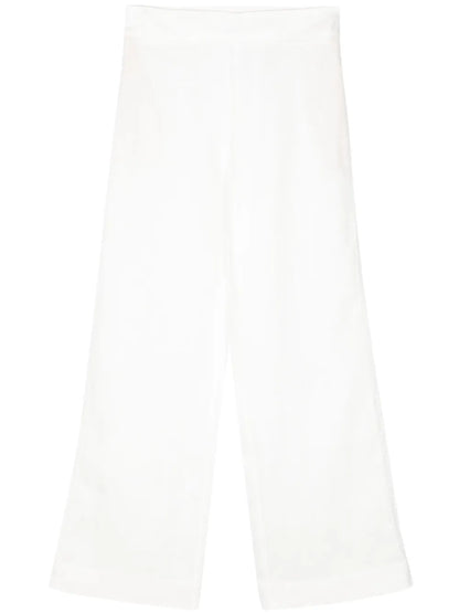 Embroidered Straight-Leg Trousers