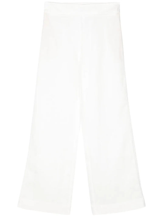 Embroidered Straight-Leg Trousers