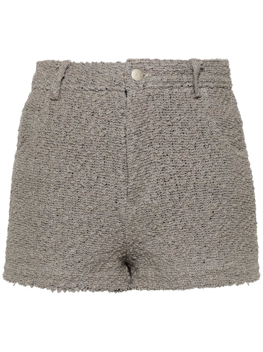 Daphna High-Waisted Bouclé Shorts