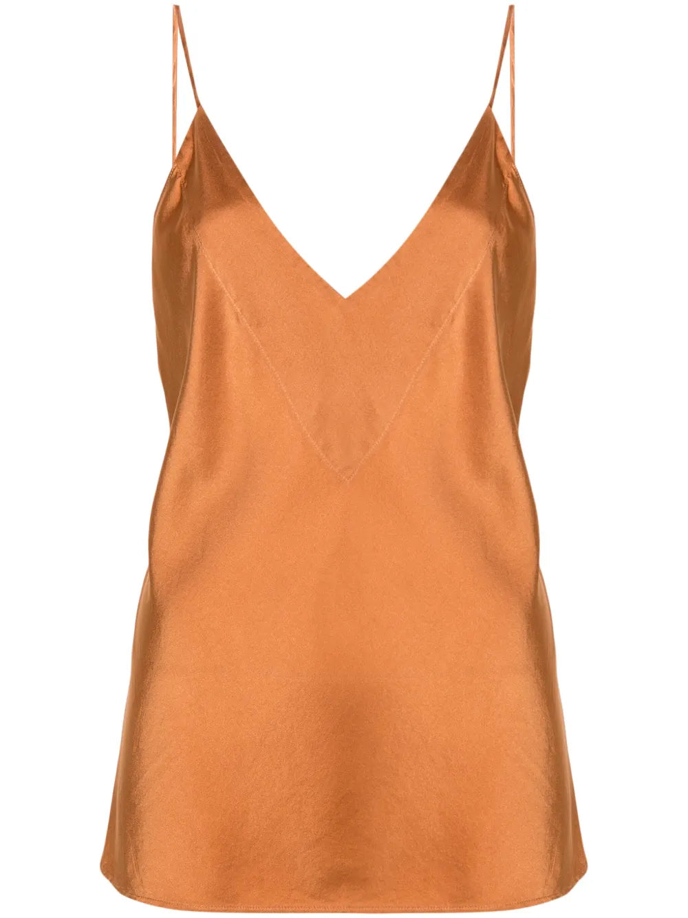 V-Neck Silk Satin Top