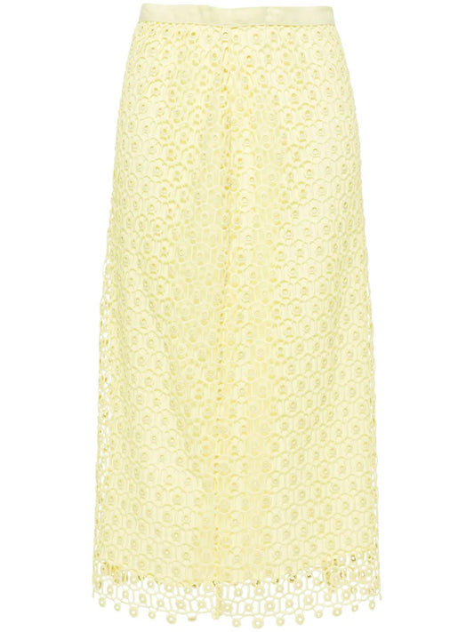 Karolina Open-Knit Midi Skirt