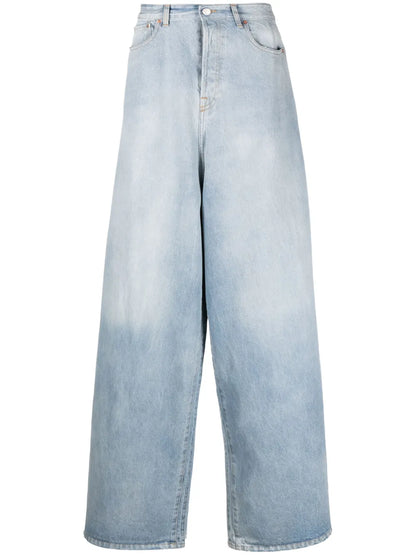 Destroyed Wide-Leg Jeans