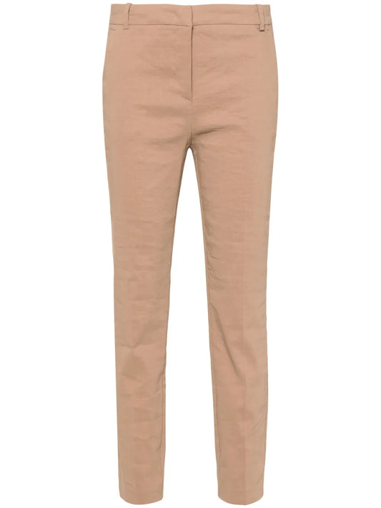 Mid-Waist Slim-Fit Trousers
