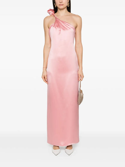 One-Shoulder Silk Maxi Dress