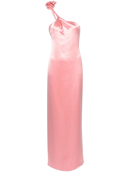 One-Shoulder Silk Maxi Dress