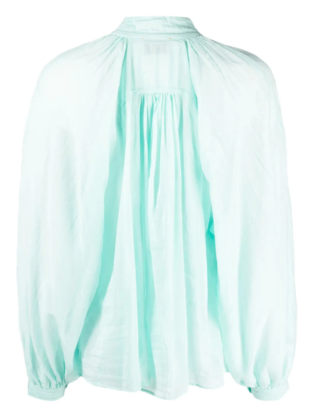 Draped Semi-Sheer Shirt