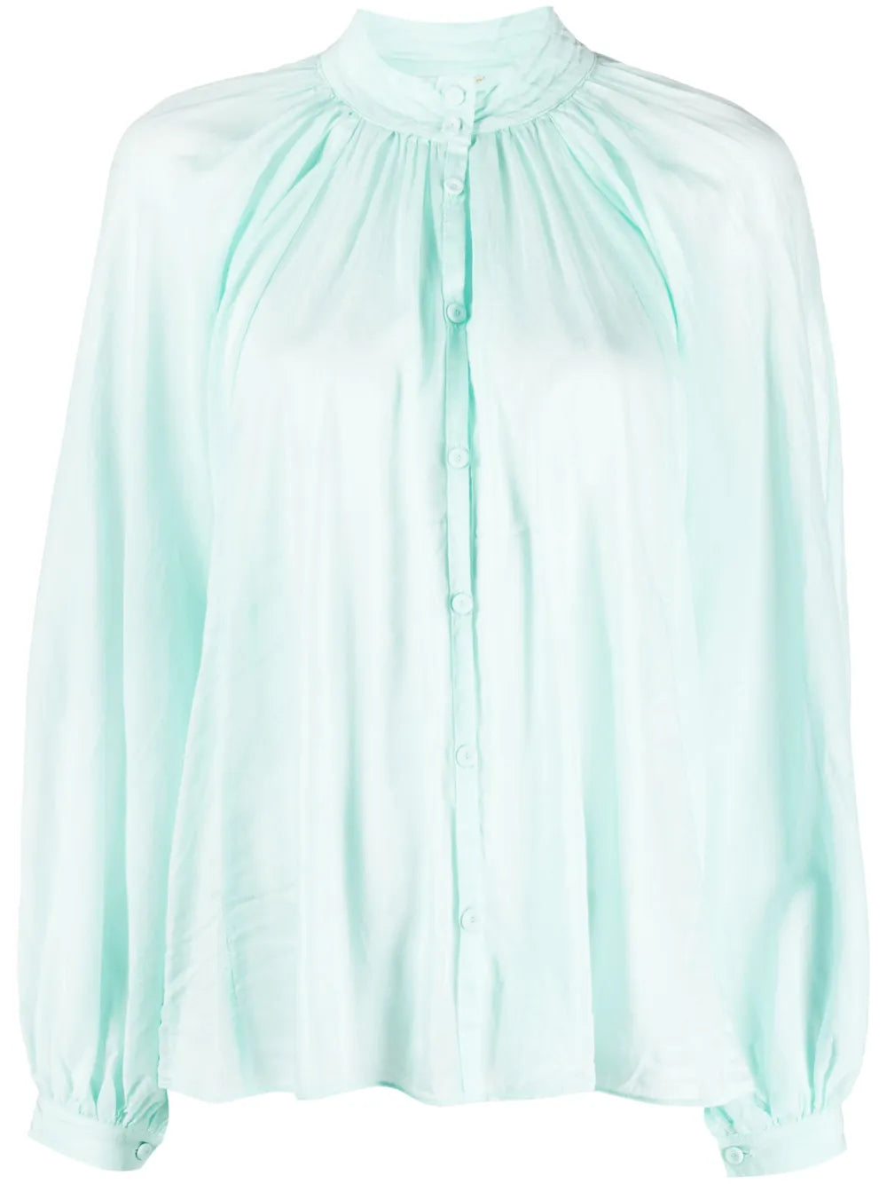 Draped Semi-Sheer Shirt