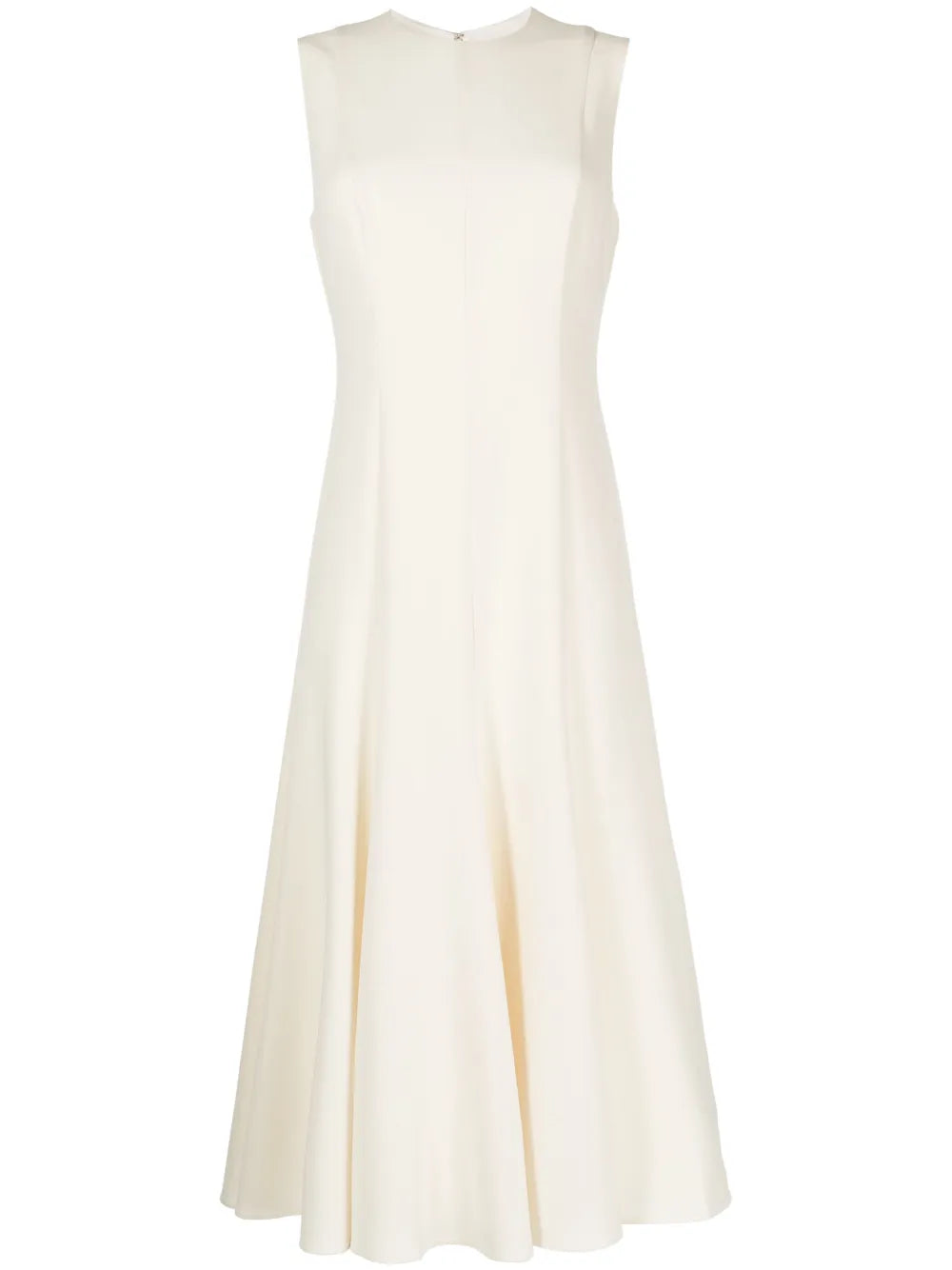Crepe Flared Midi Dress