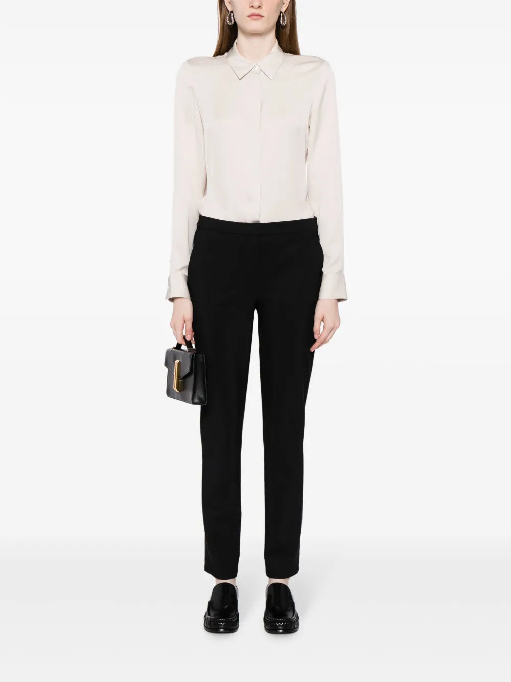 Skinny-Cut Concealed-Fastening Trousers