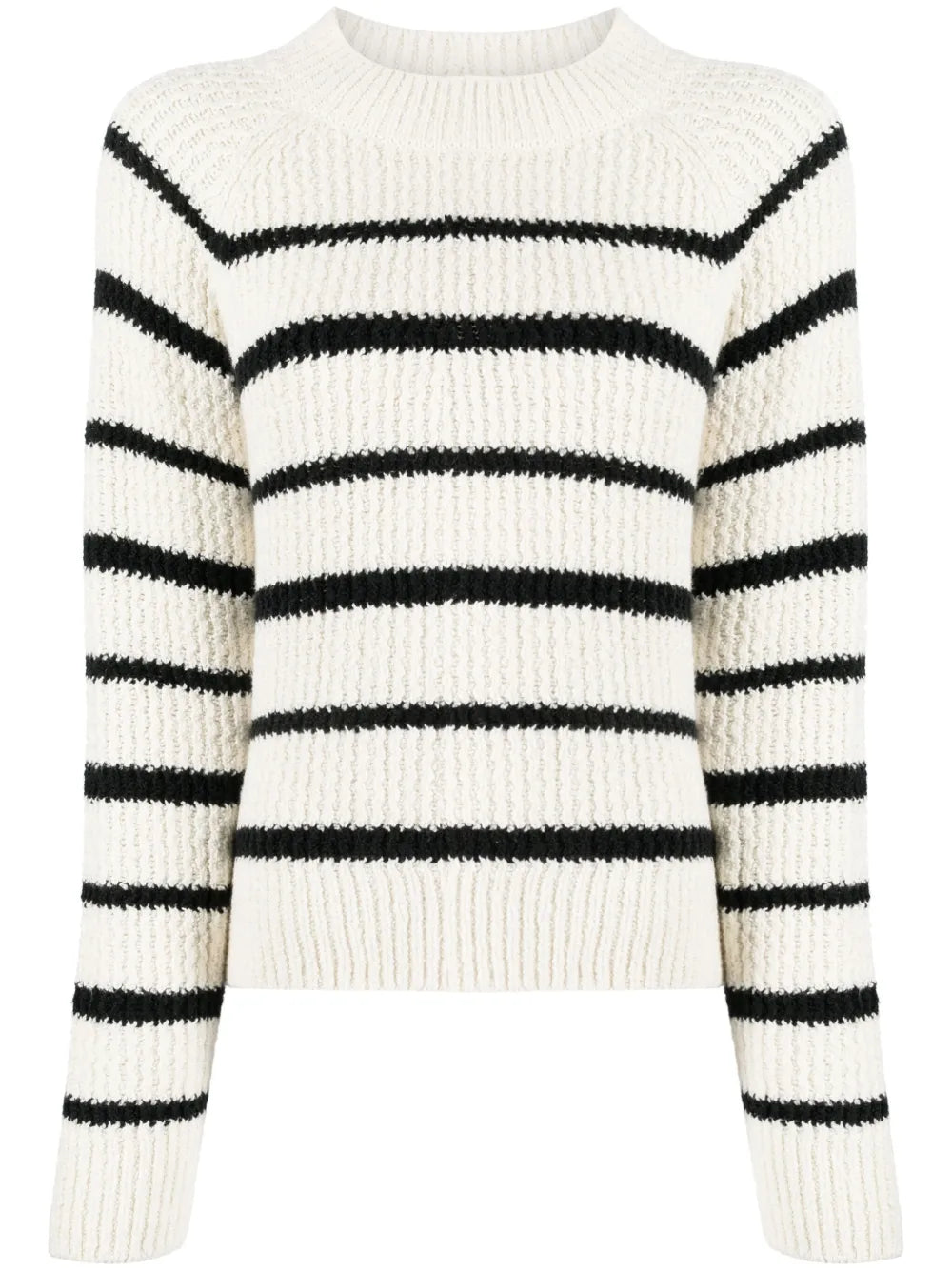 Striped Ribbed-Knit Jumper