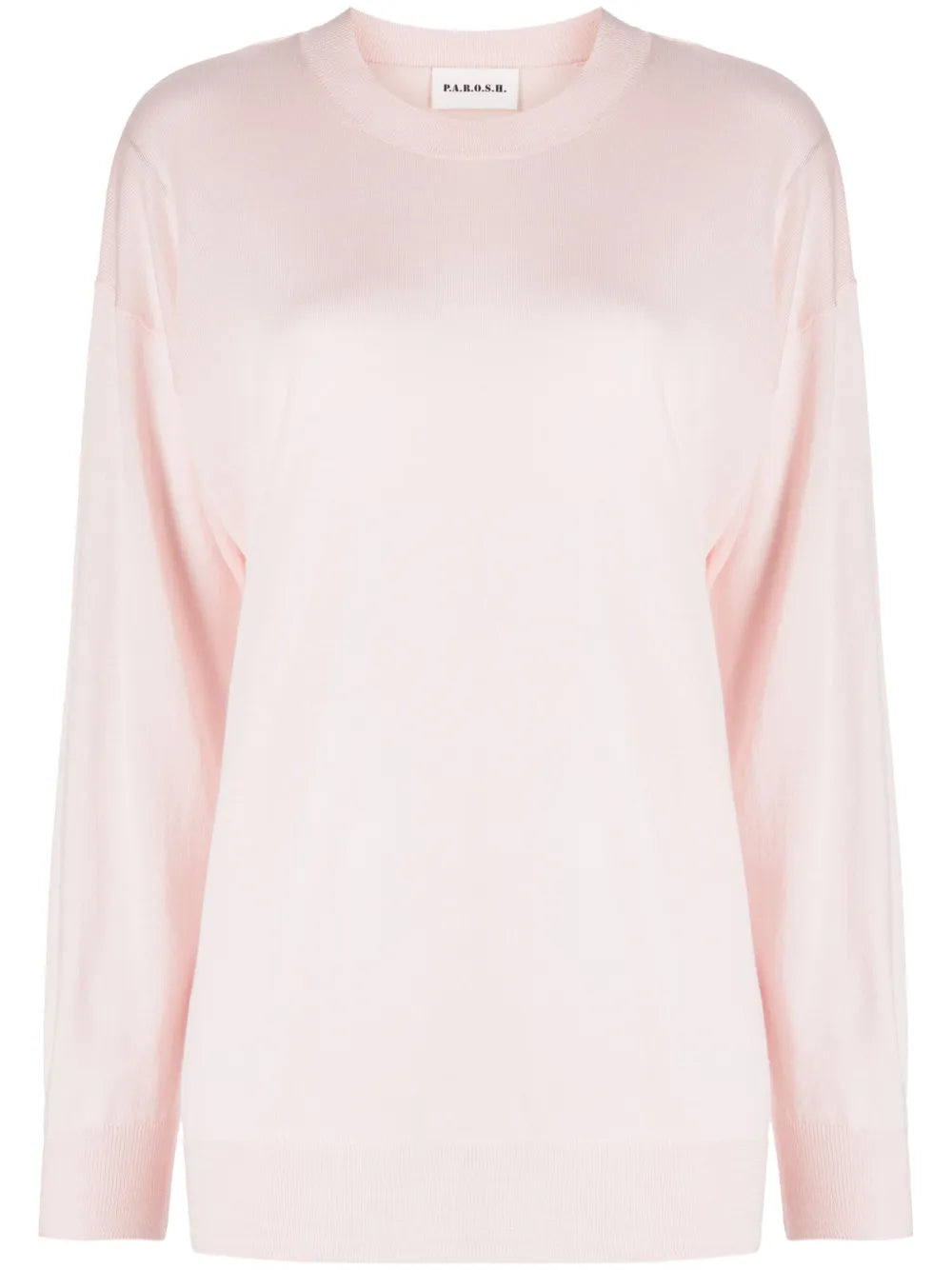 Round-Neck Fine-Knit Jumper