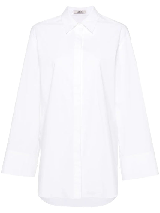Pineapple Embroidery Oversized Shirt