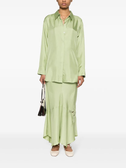 Sensual Coolness Silk Maxi Skirt