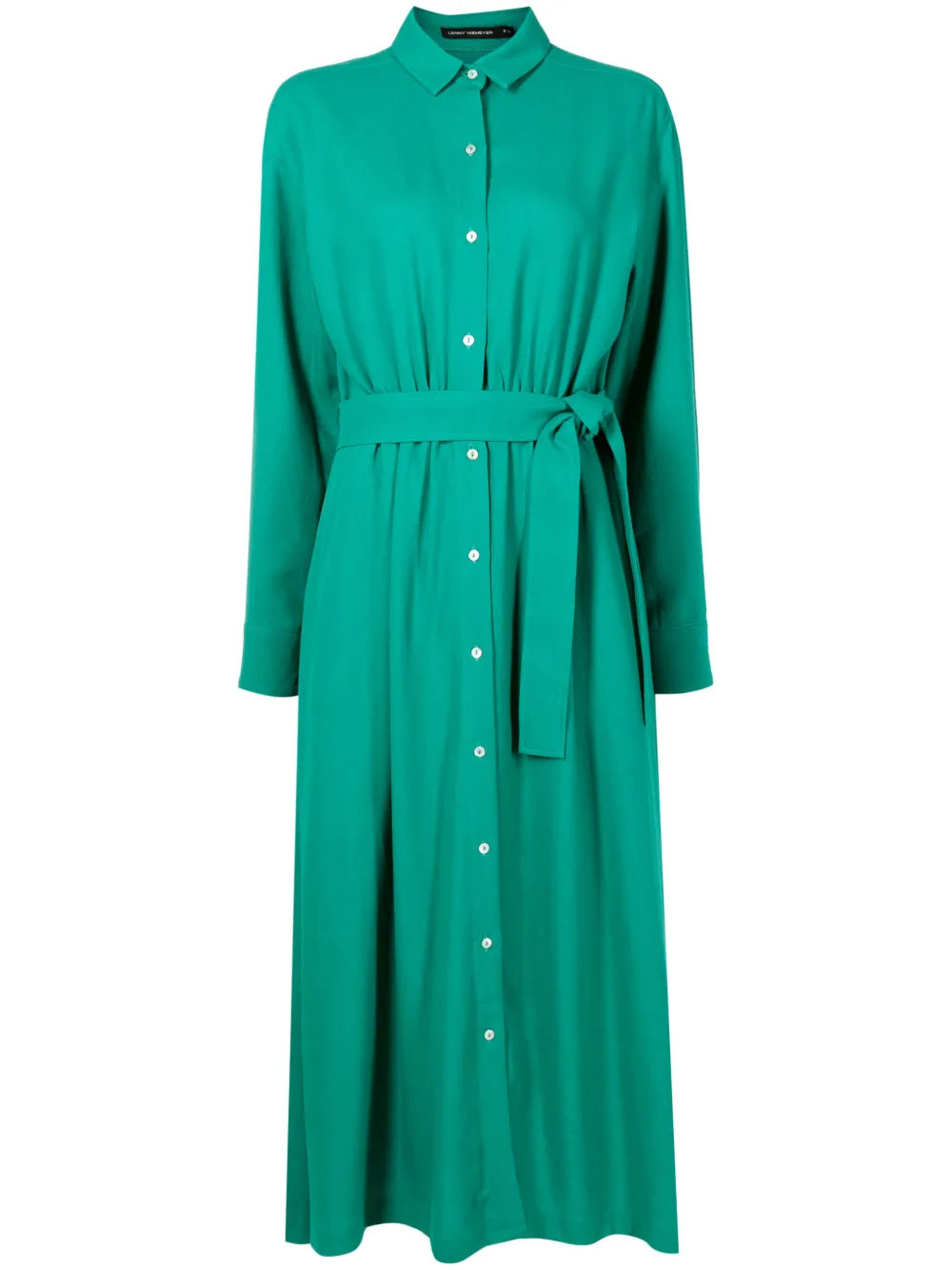 Tied-Waist Midi Shirtdress