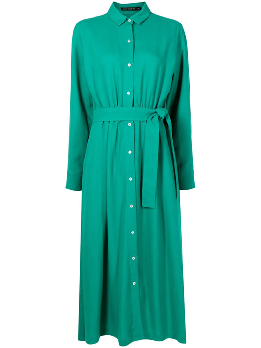 Tied-Waist Midi Shirtdress
