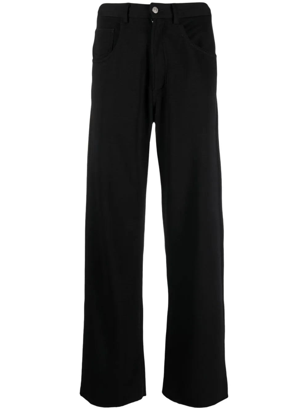 Straight-Leg Cotton-Jersey Trousers