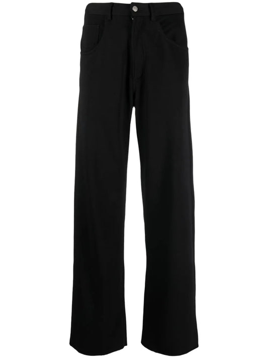 Straight-Leg Cotton-Jersey Trousers