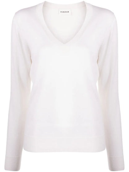 V-Neck Fine-Knit Jumper