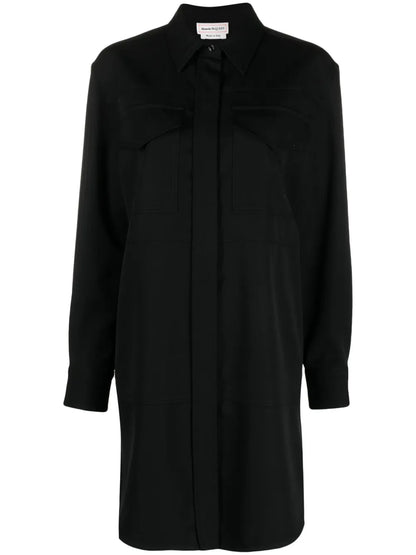 Wool Shirt Minidress