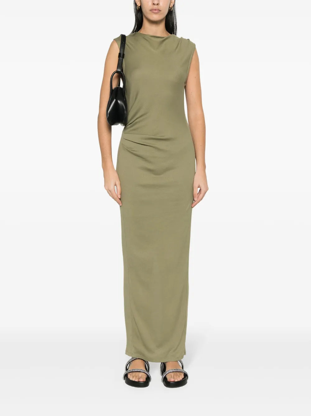Draped Tube Maxi Dress