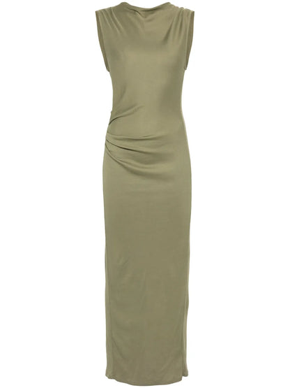 Draped Tube Maxi Dress