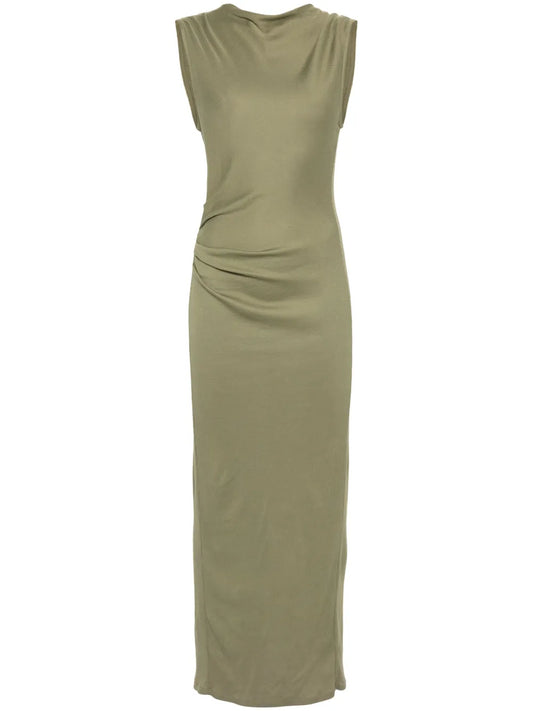 Draped Tube Maxi Dress
